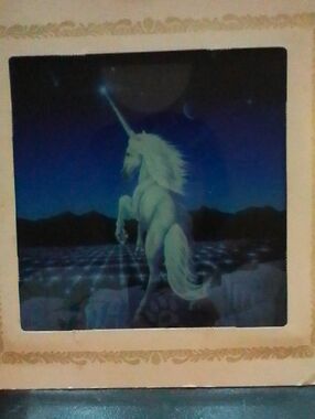 White Unicorn Nightscape Wall Art Print